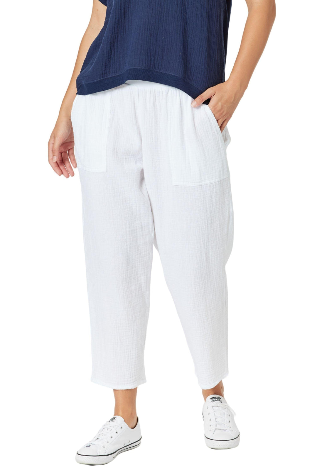 THREADZ PANTS XS / WHITE BYRON COTTON 7/8 PANT - 45977T