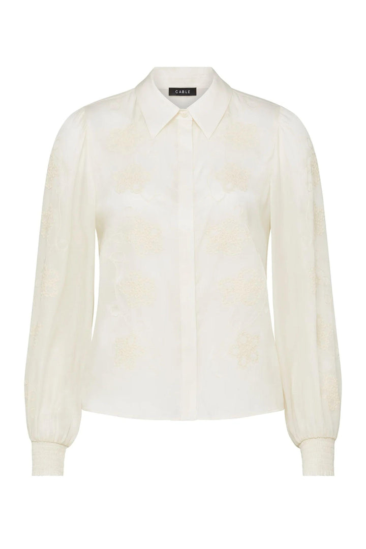 CABLE BLOUSE FAITH EMBROIDERED BLOUSE - CSS26572