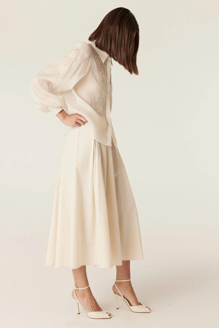 CABLE BLOUSE FAITH EMBROIDERED BLOUSE - CSS26572