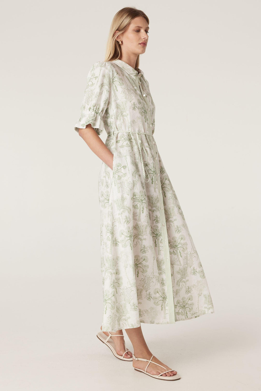 CABLE DRESS AVONDALE LINEN DRESS - CSS25356