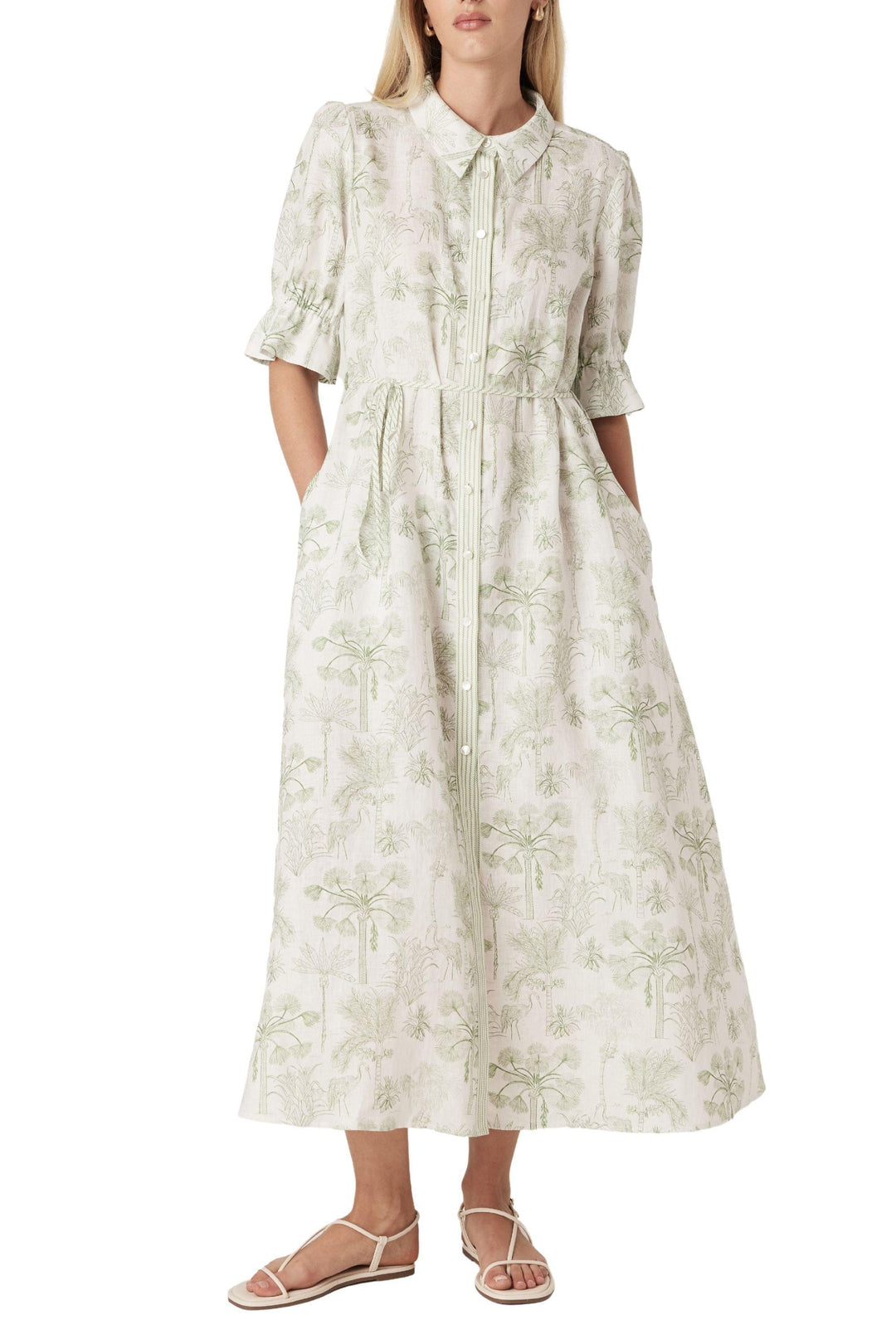 CABLE DRESS AVONDALE LINEN DRESS - CSS25356