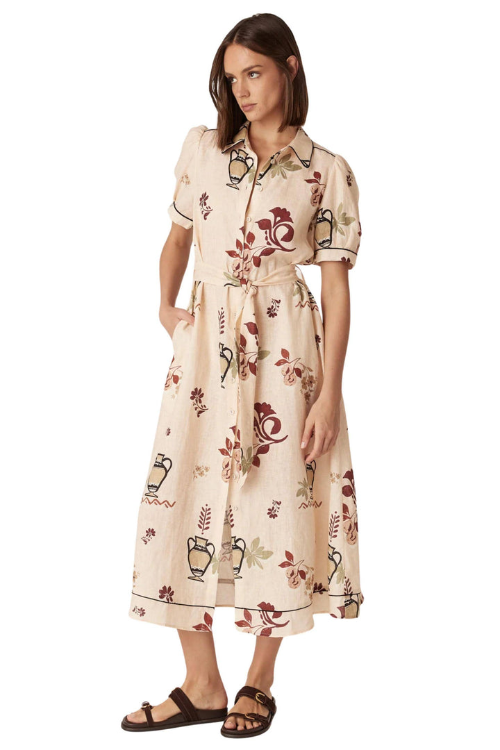 CABLE DRESS AVONDALE LINEN DRESS - CSS26598