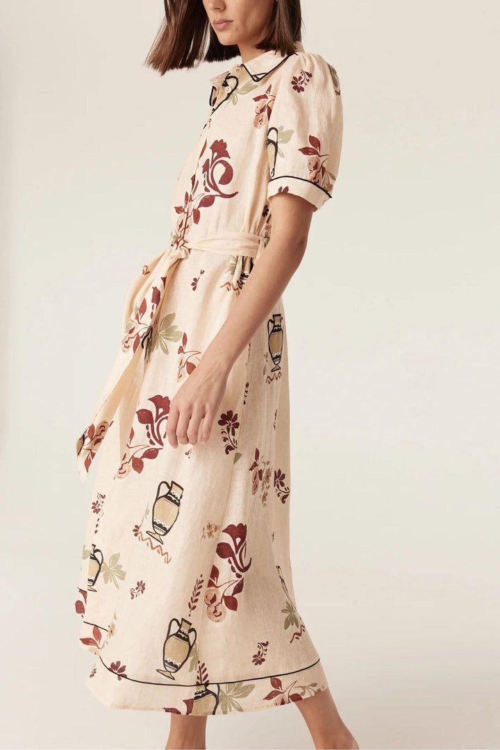 CABLE DRESS AVONDALE LINEN DRESS - CSS26598