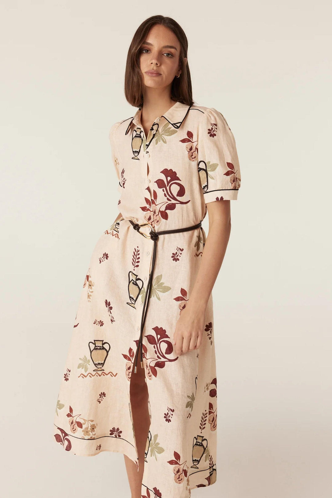 CABLE DRESS AVONDALE LINEN DRESS - CSS26598