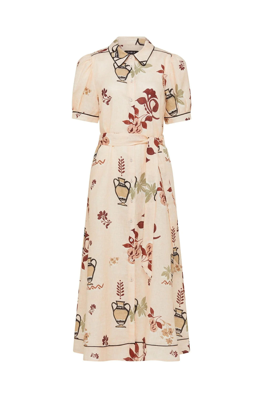 CABLE DRESS AVONDALE LINEN DRESS - CSS26598