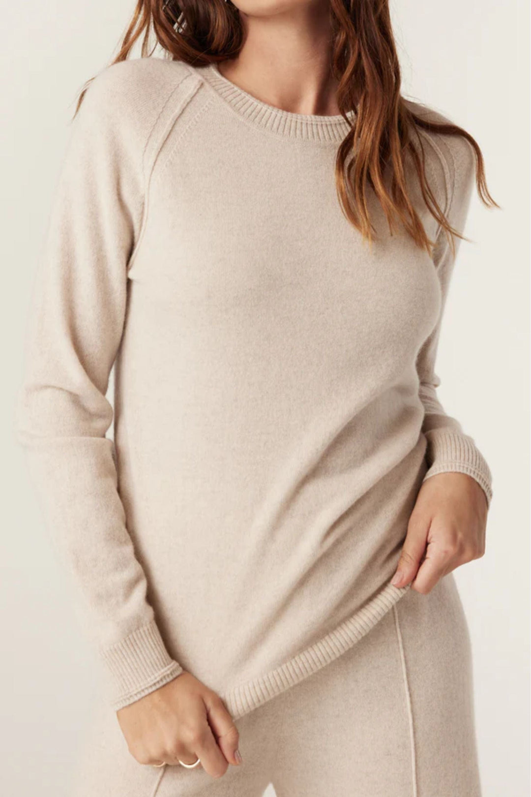 CABLE JUMPER CASHMERE CREW JUMPER - CAW25163