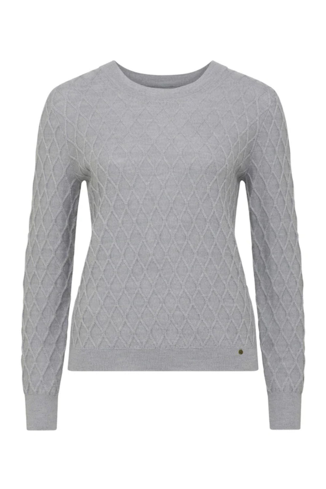 CABLE JUMPER XS / GREY-MARL HAMPDEN MERINO JUMPER - CSC1063