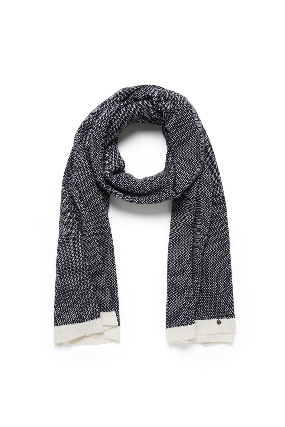 CABLE SCARF MIDNIGHT BELLARINE MERINO WRAP - CSC1073