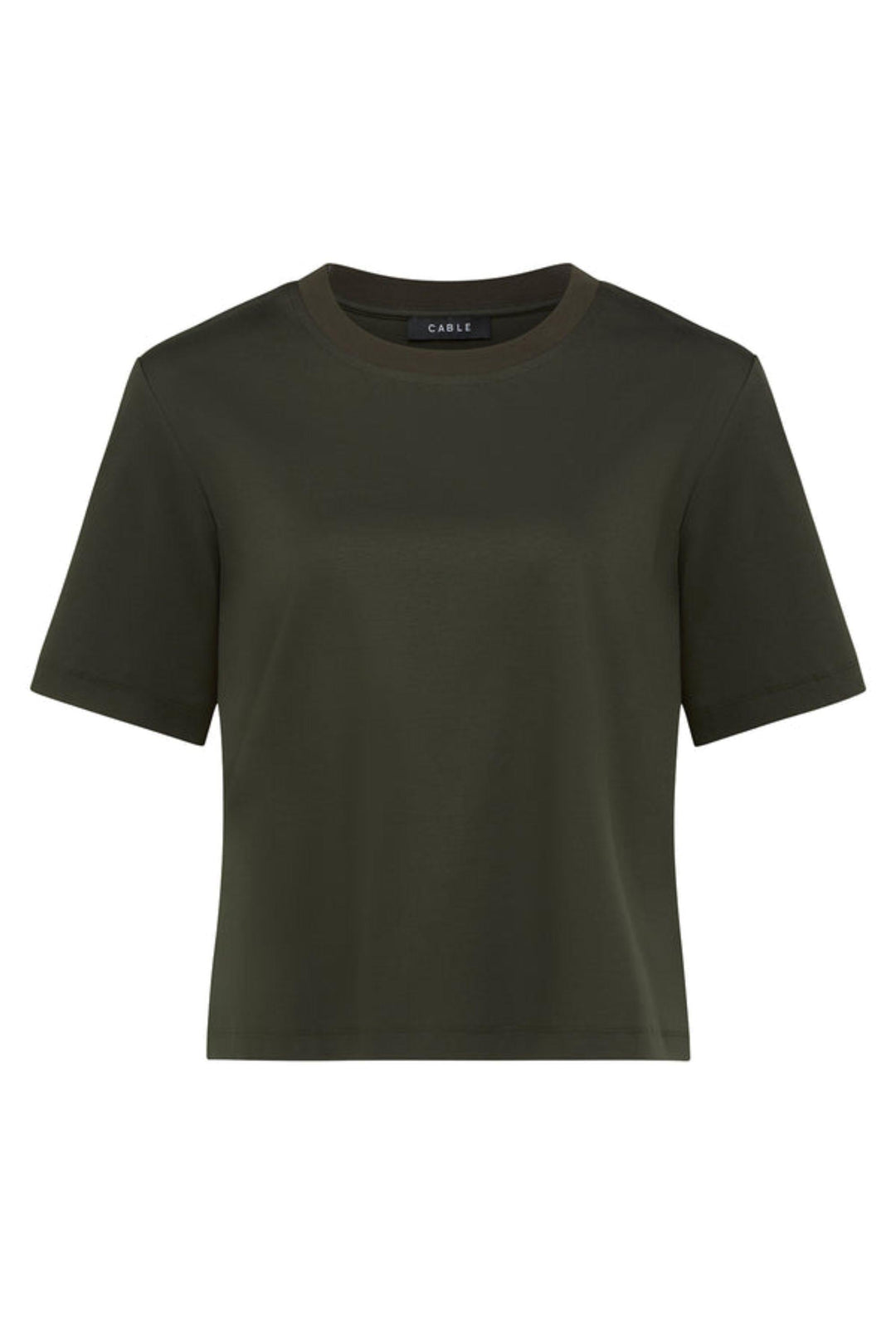 CABLE T-SHIRT 8 / FOREST PIMA BOXY TEE - CAW26225