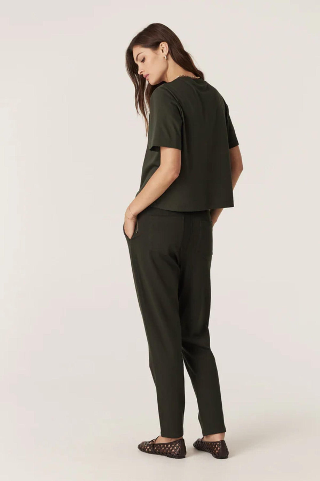 CABLE T-SHIRT PIMA BOXY TEE - CAW26225