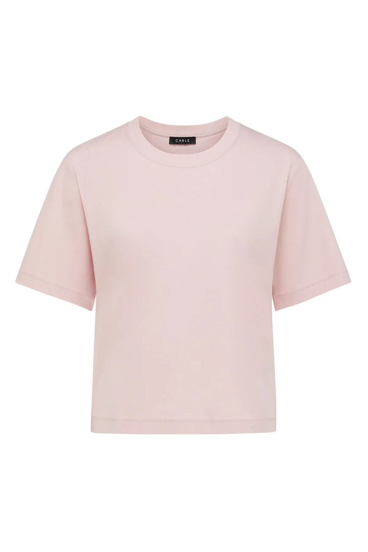 CABLE T-SHIRT PIMA BOXY TEE - CSS26603