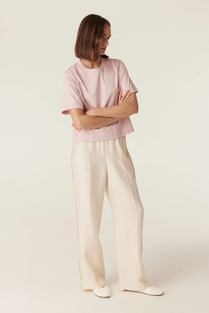 CABLE T-SHIRT PIMA BOXY TEE - CSS26603