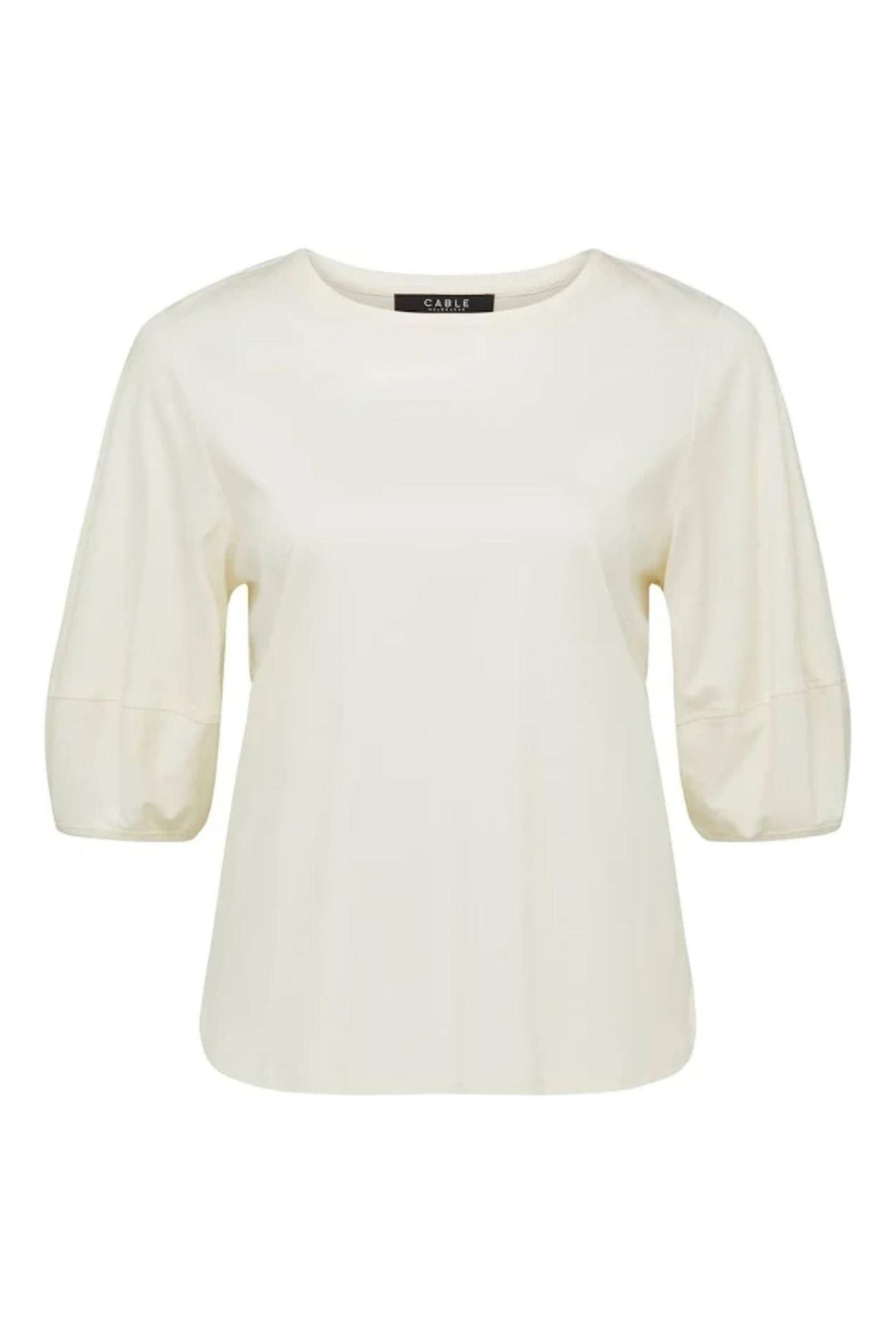 CABLE TOP PIMA LANTERN SLEEVE TOP - CSC1084