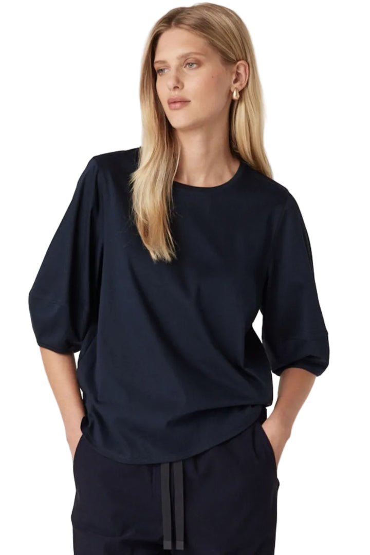 CABLE TOP PIMA LANTERN SLEEVE TOP - CSC1084
