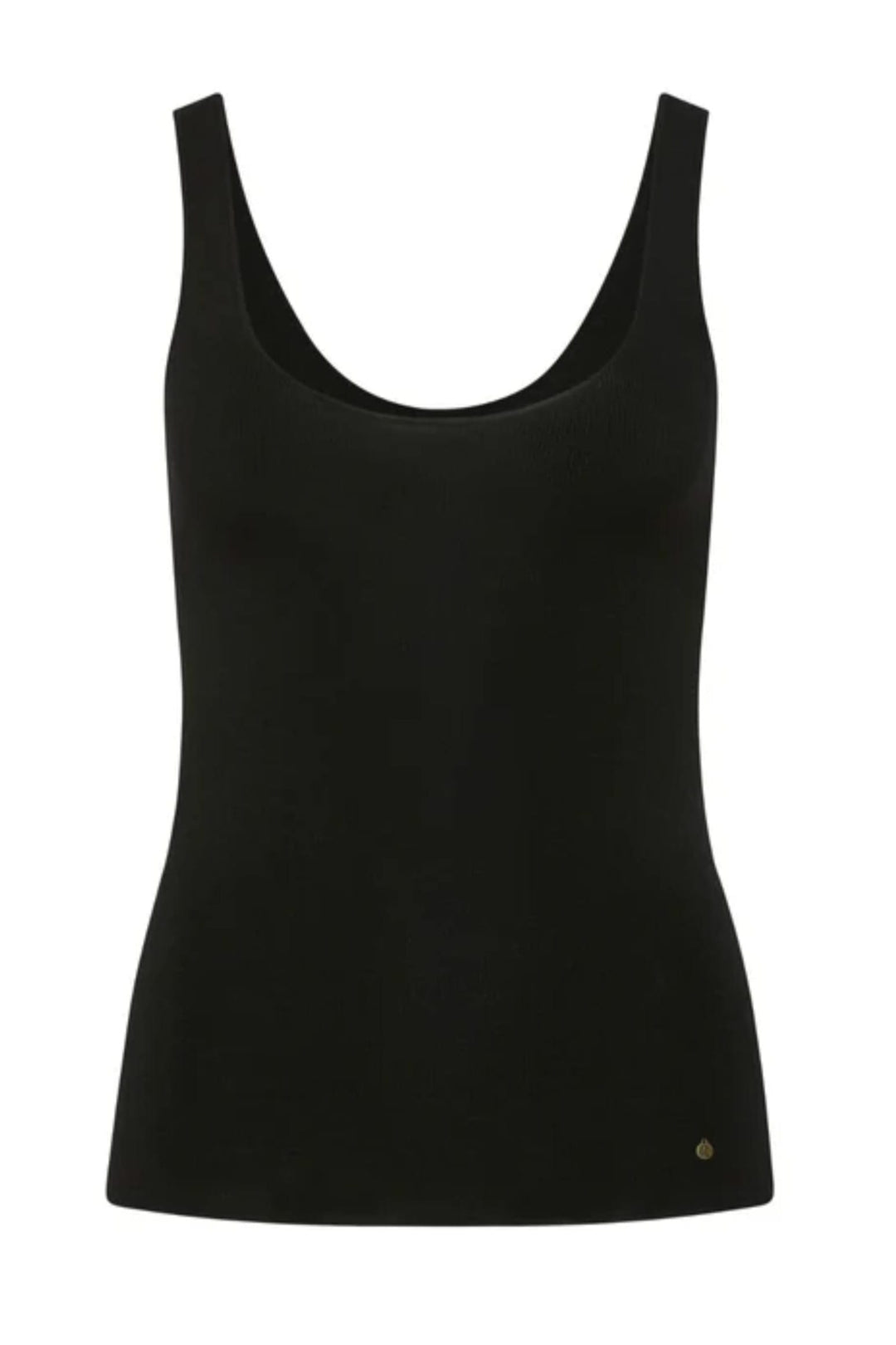 CABLE TOP XS / BLACK SUPERFINE MERINO SINGLET - CSC1053