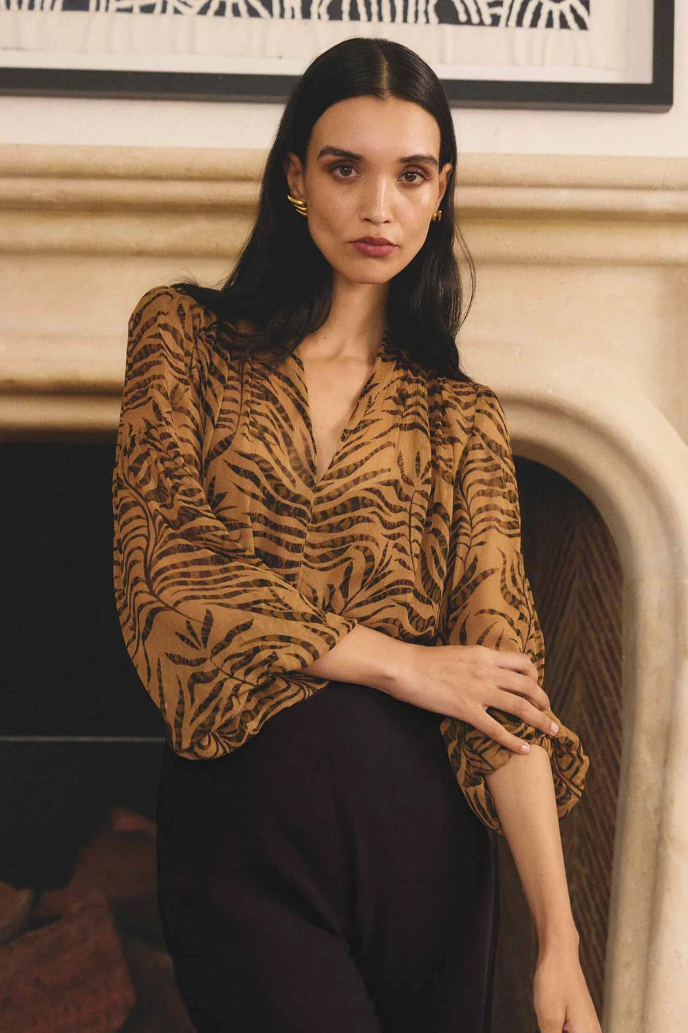 CAMILLE SHEER BLOUSE - OW22117 - BLOUSE