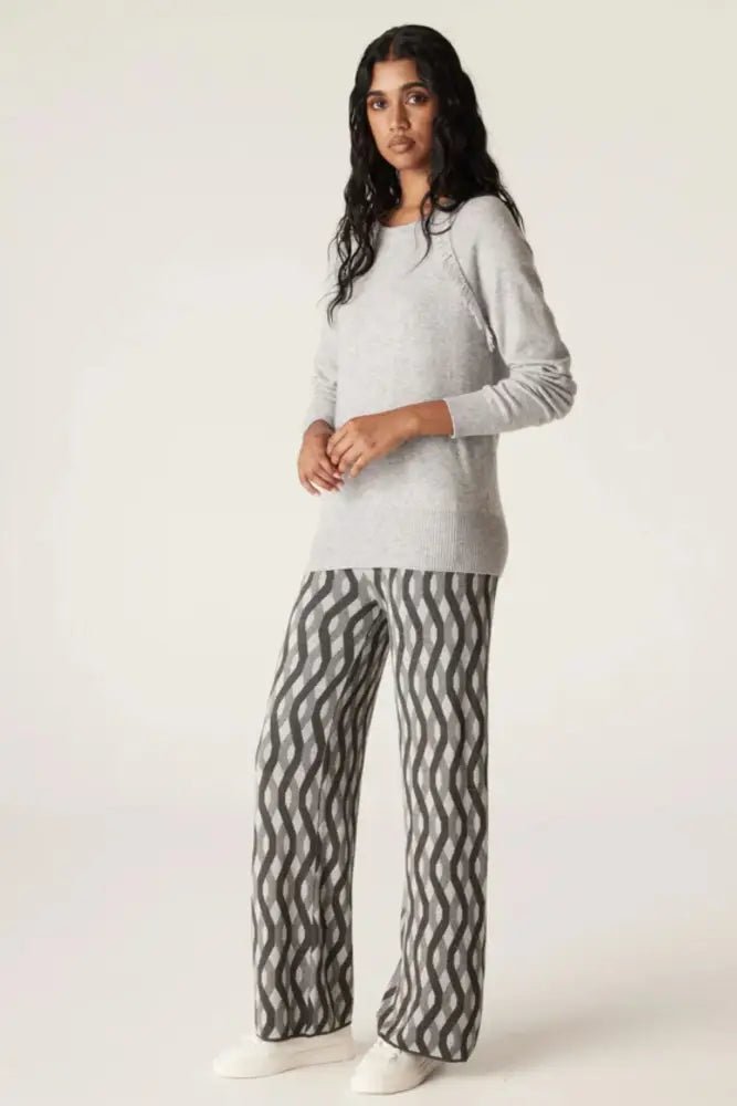CASHWOOL FRINGE JUMPER - CAW24174 JUMPER