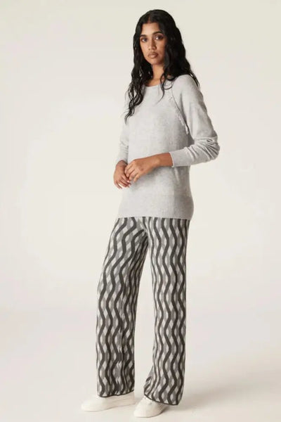 CASHWOOL FRINGE JUMPER - CAW24174 JUMPER
