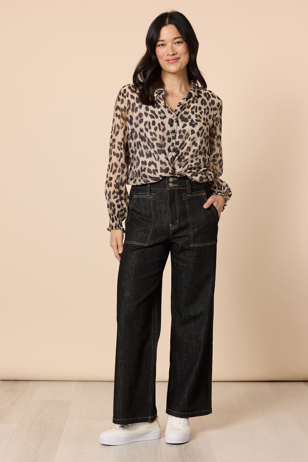 CHEETAH PRINT SHIRT - 48815GS - SHIRT