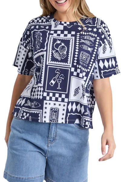 CHIN CHIN TEE - 8169051 10 / NAVY T-SHIRT