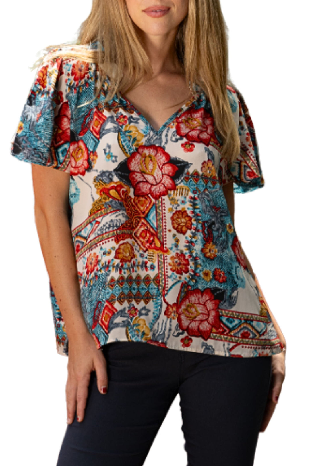 CIENNA BLOUSE MARGOT FLARE SLV BLOUSE - TOP-49-MGO