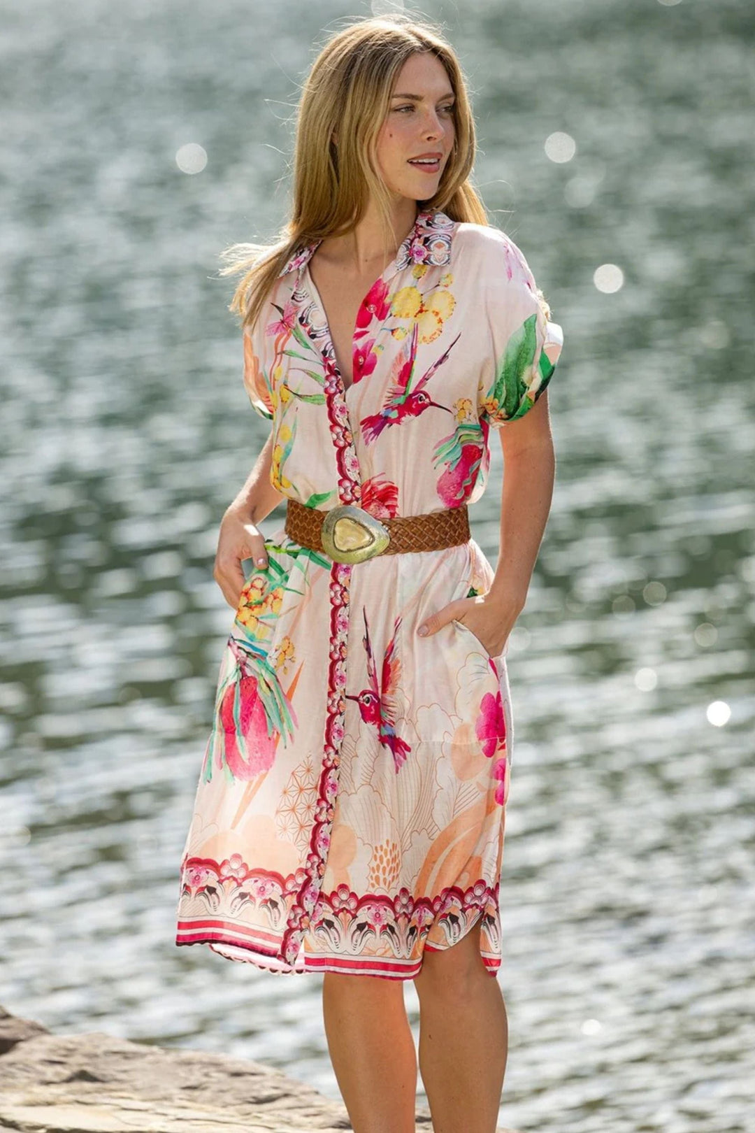 CIENNA DRESS WILD WATTLE DRESDEN DRESS - LDR-1807-WWT
