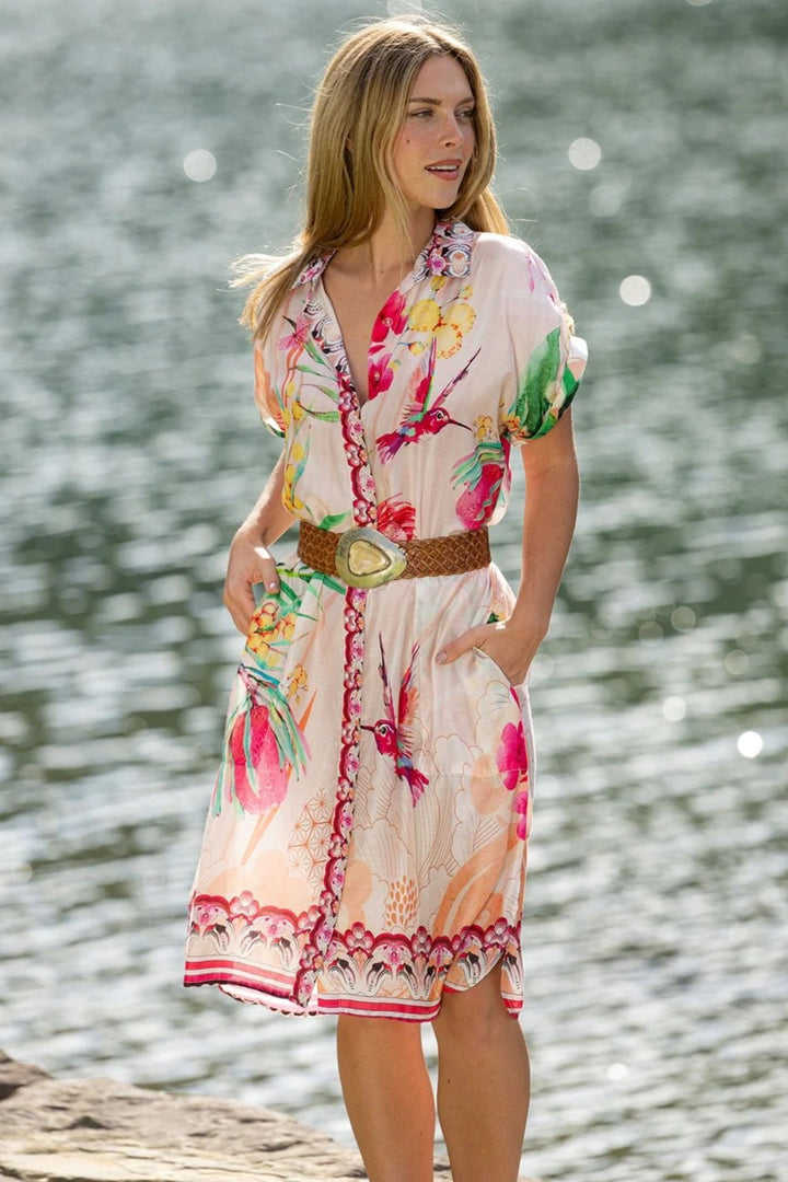 CIENNA DRESS WILD WATTLE DRESDEN DRESS - LDR-1807-WWT