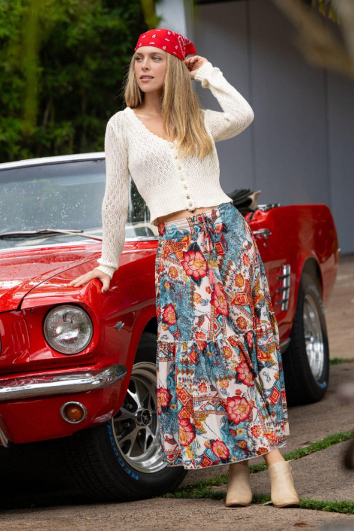 CIENNA SKIRT MARGOT FRILL MAXI SKIRT - SKT-12-MGO