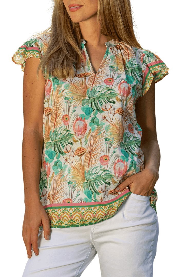 CIENNA TOP S / FLOWER SARAH TOP - TOP-2355