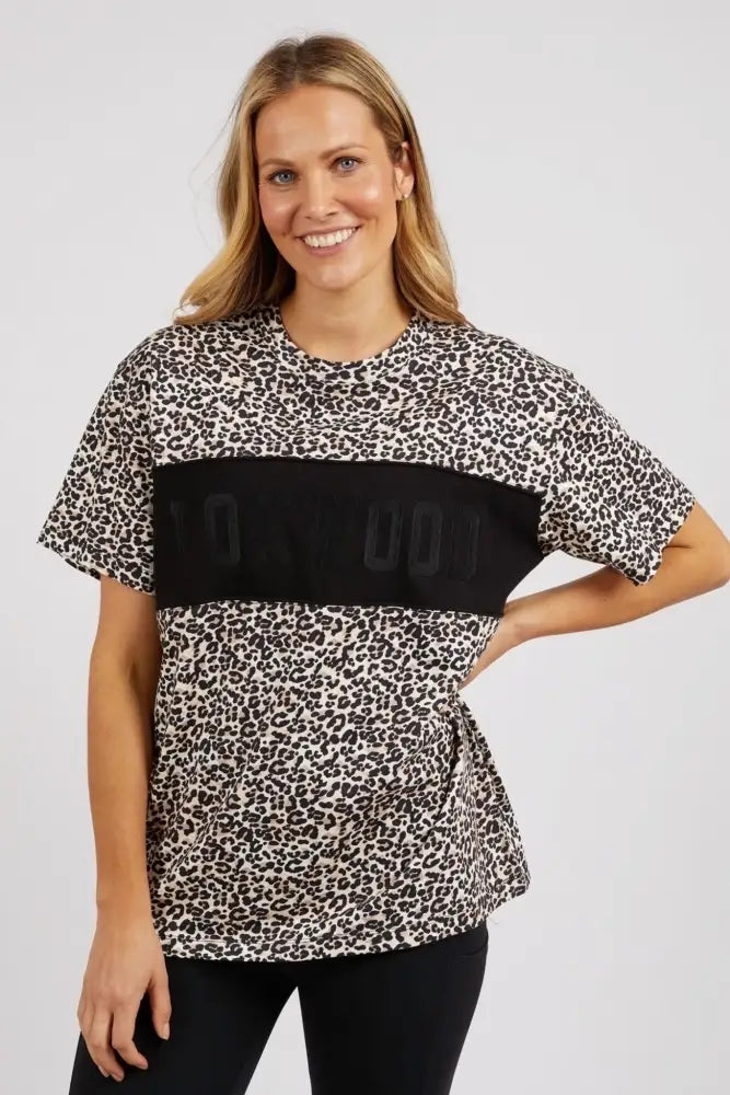 CIRCUIT LEOPARD TEE - 5532117 10 / MULTI TOP
