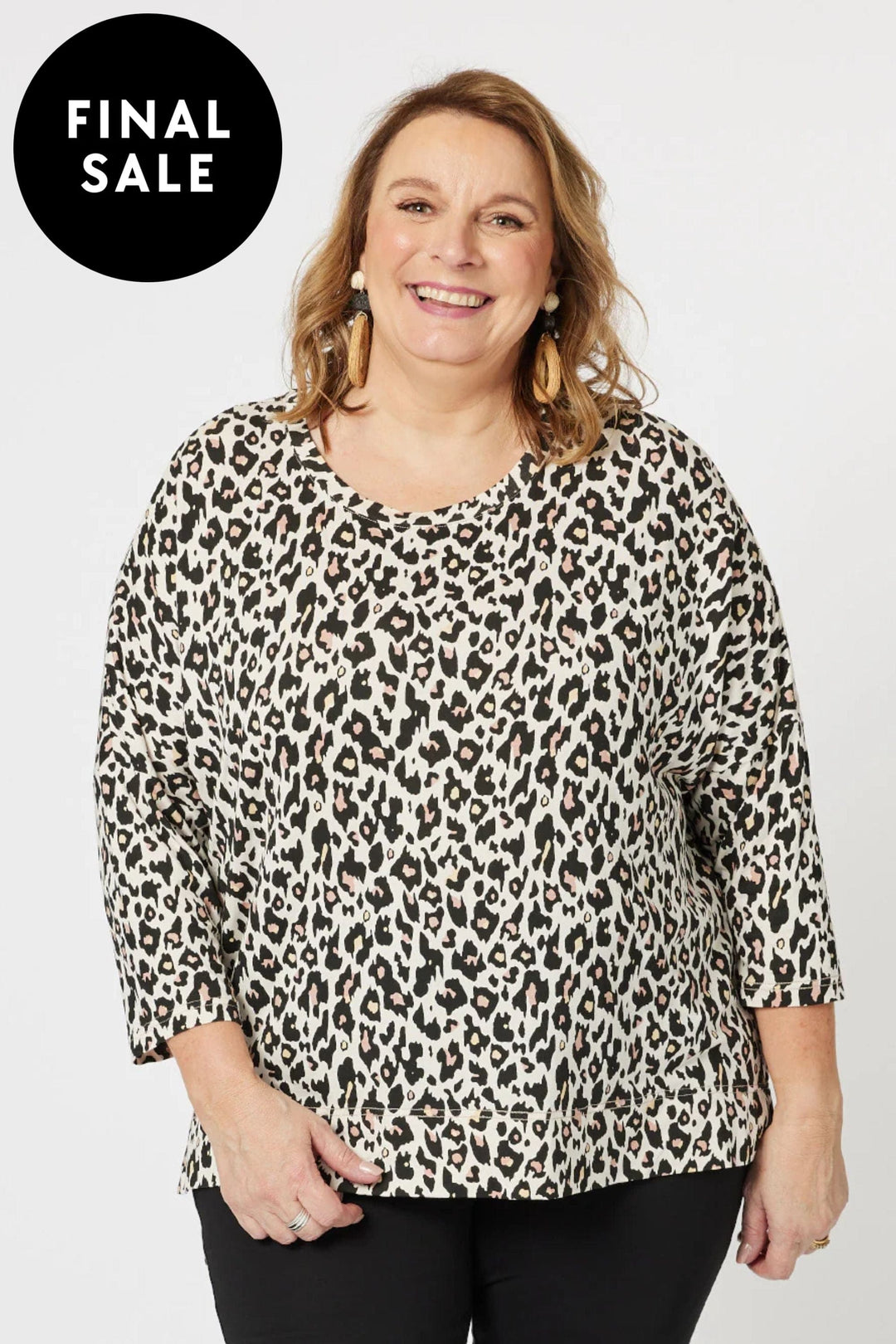 CLARITY TOP ANIMAL PRINT L/S TOP - 44731C