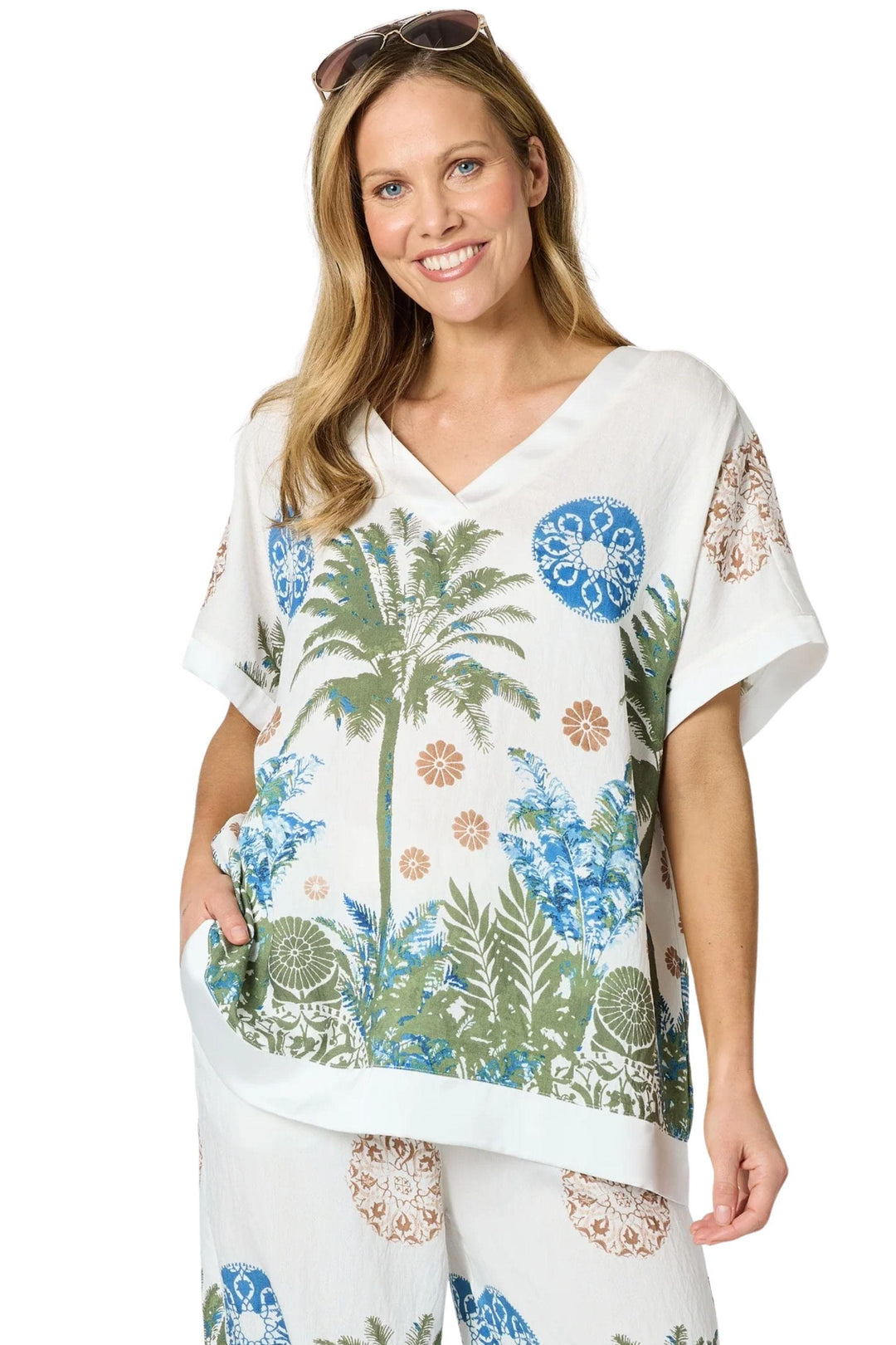 CLARITY TOP ESCAPE PRINT TOP - 49777C