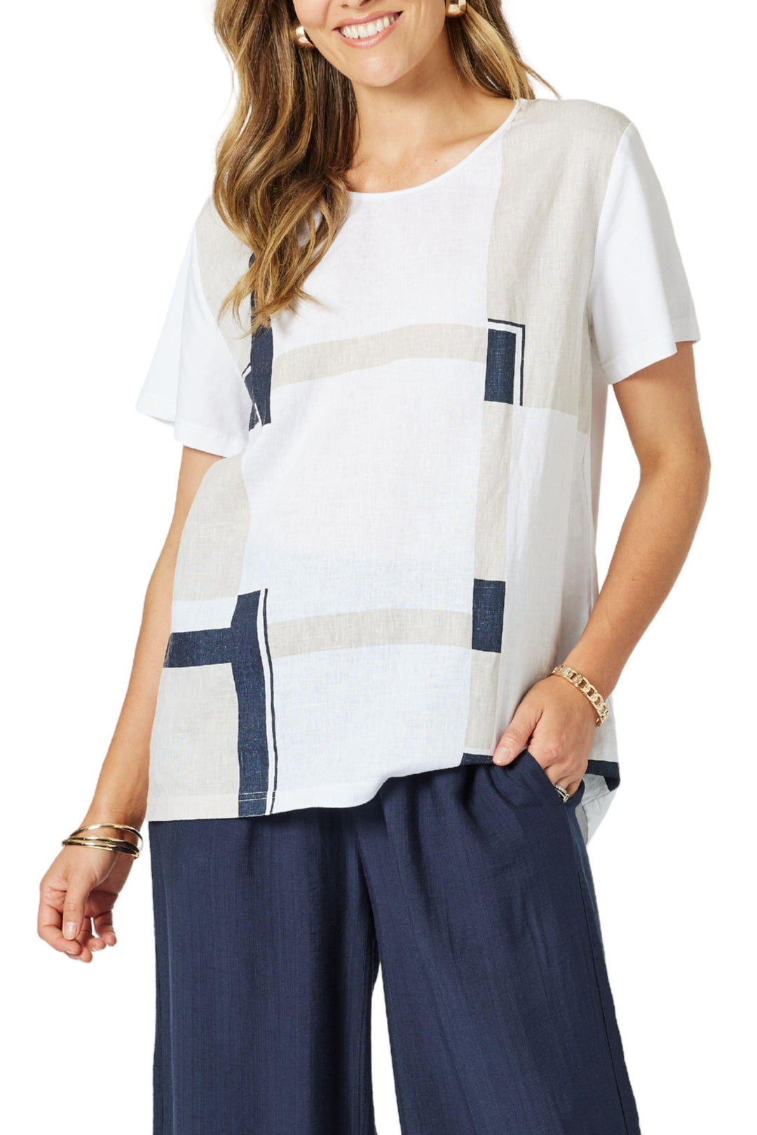 CLARITY TOP GEOMETRIC TOP - 48237C