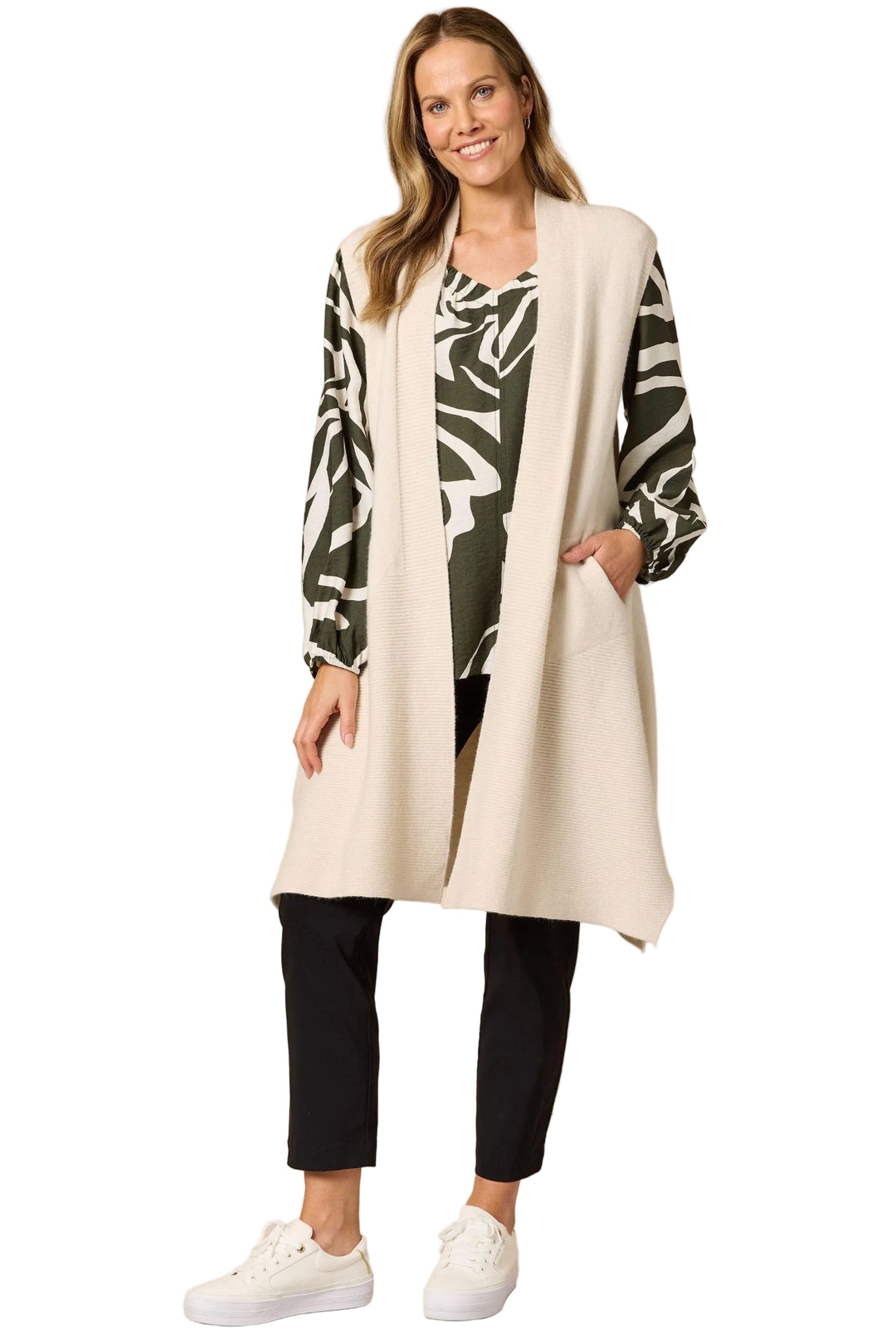 CLARITY VEST XS / NATURAL CASA KNIT VEST - 46835C