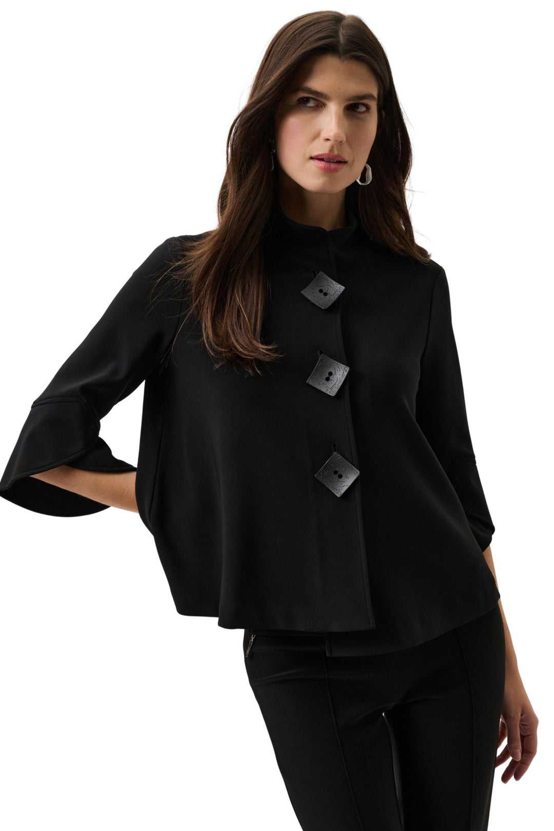 CLASSIC TRAPEZE JACKET - 193198JR - BLACK / 6 - JACKET