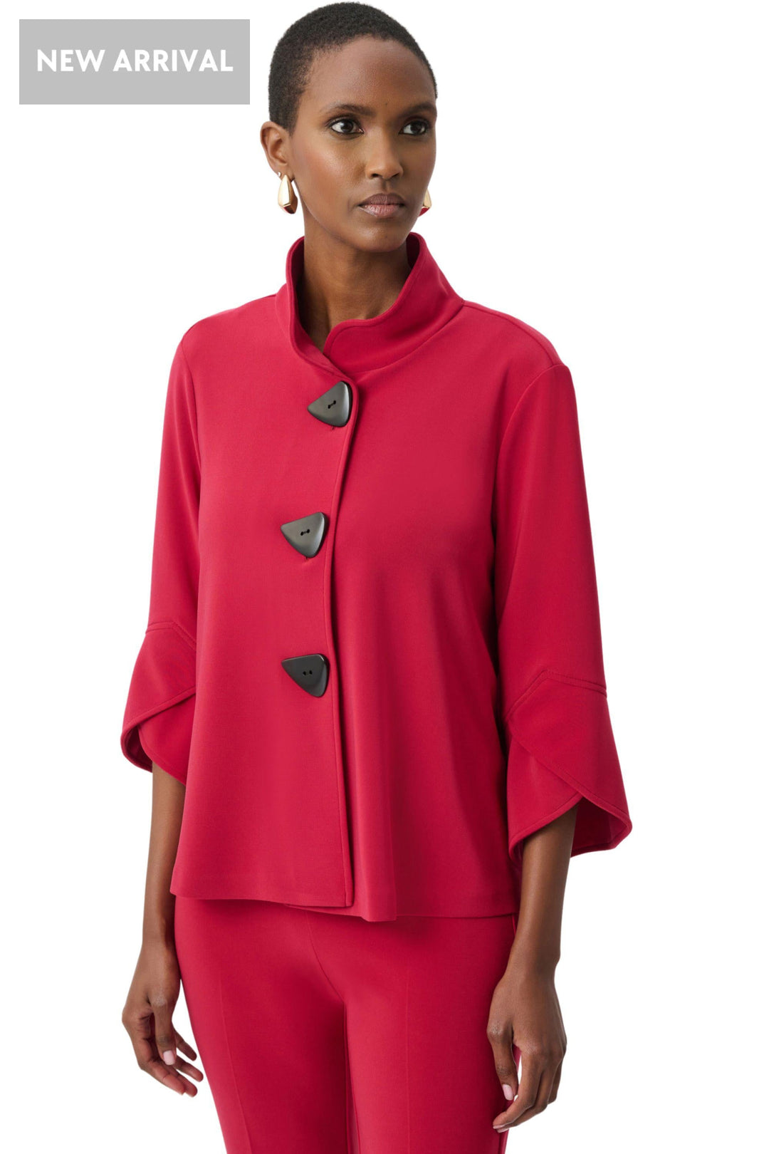 CLASSIC TRAPEZE JACKET - 193198JR - DARK-CHERRY / 6 - JACKET