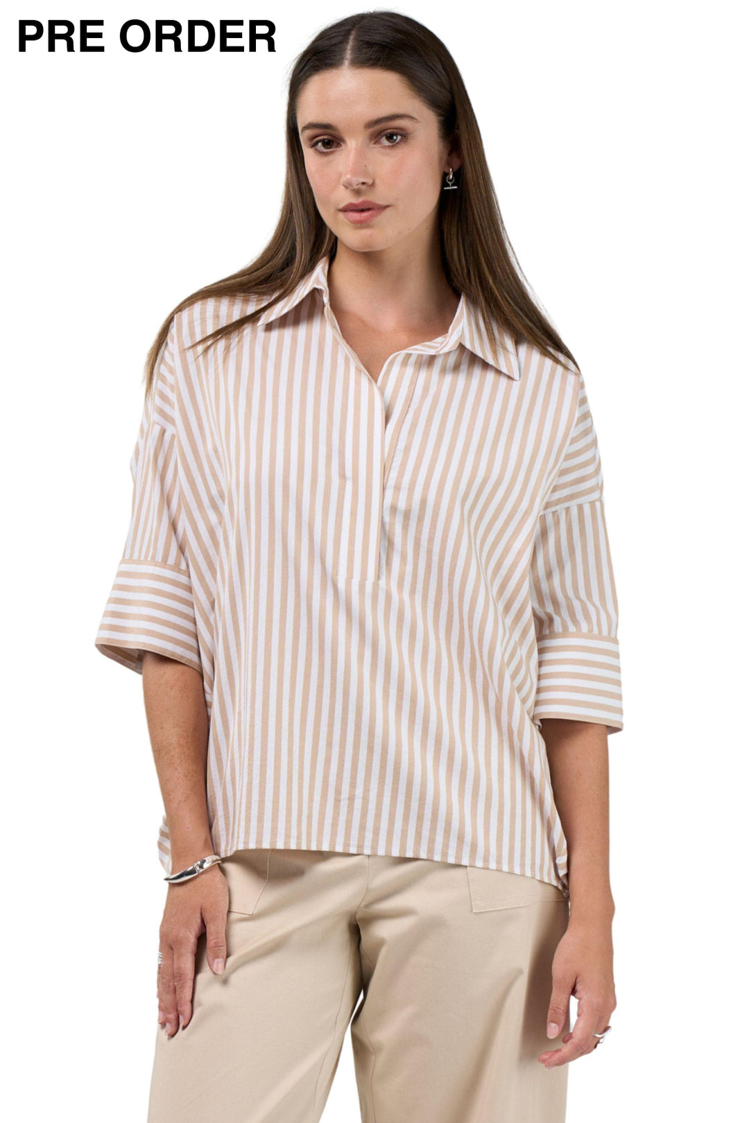 MADLY SWEETLY SHIRT CONNECT STRIPE SHIRT - MS1966