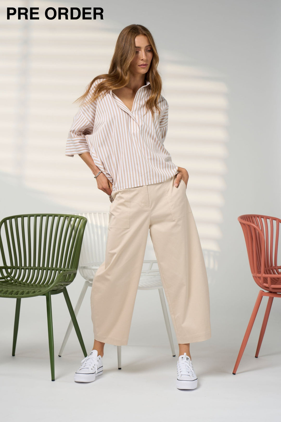 MADLY SWEETLY SHIRT CONNECT STRIPE SHIRT - MS1966