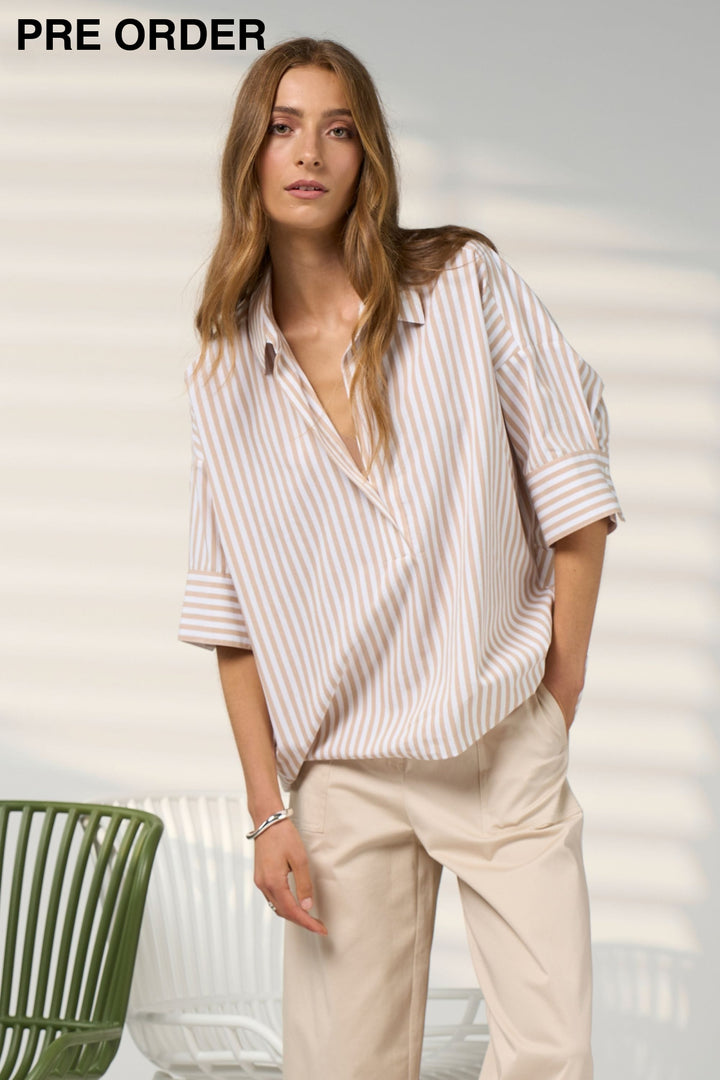 MADLY SWEETLY SHIRT CONNECT STRIPE SHIRT - MS1966