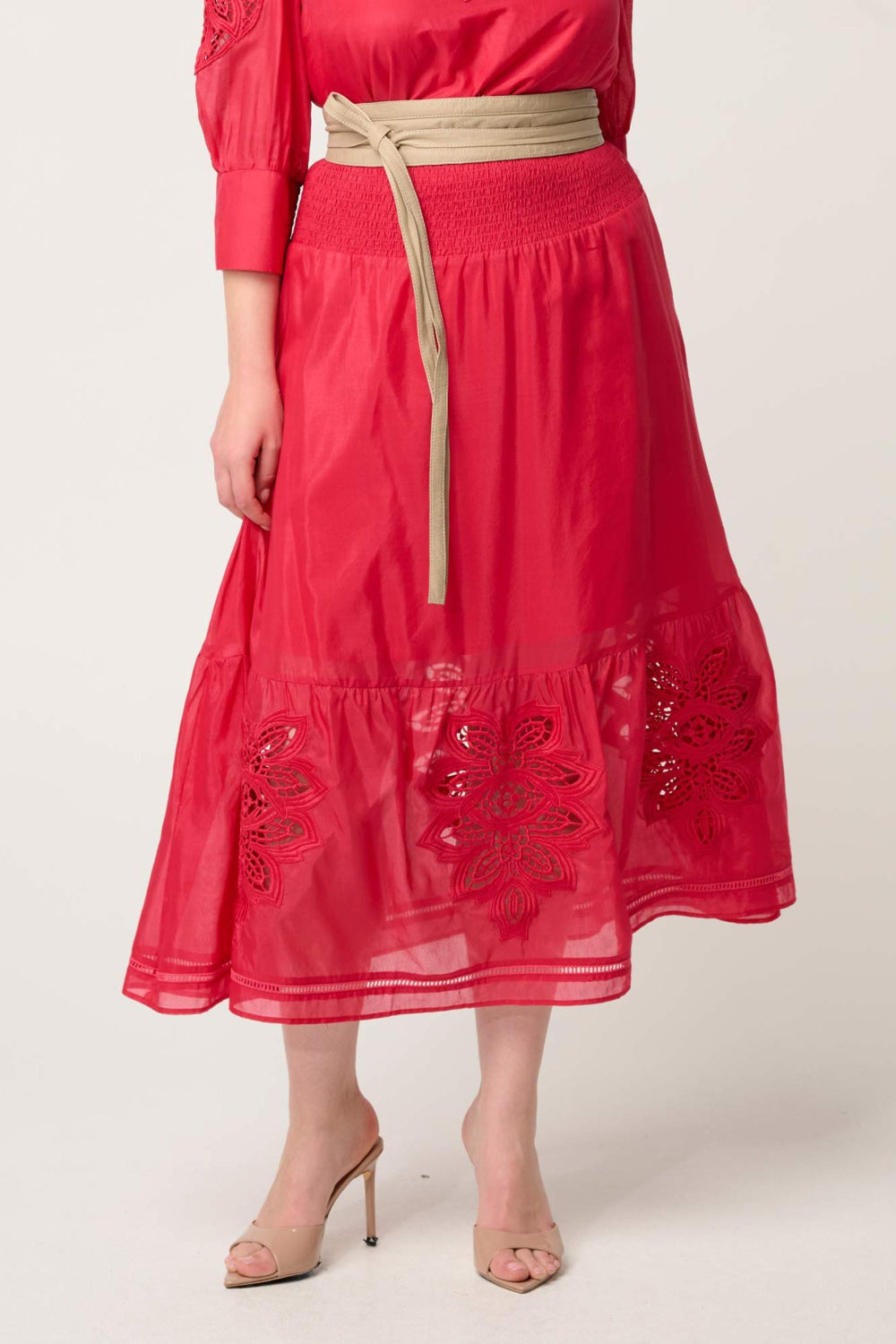 CORDELIA SHIRRED WAIST SKIRT - OW61901 SKIRT