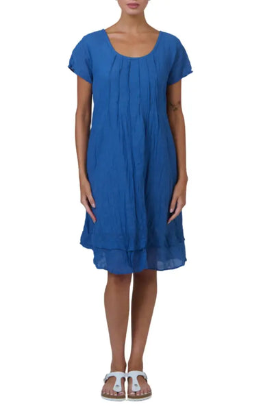 COTTON DRESS - P145 S/M / BLUE DRESS