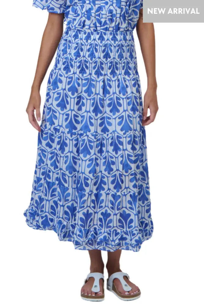 COTTON SKIRT - P34 S/M / BLUE SKIRT