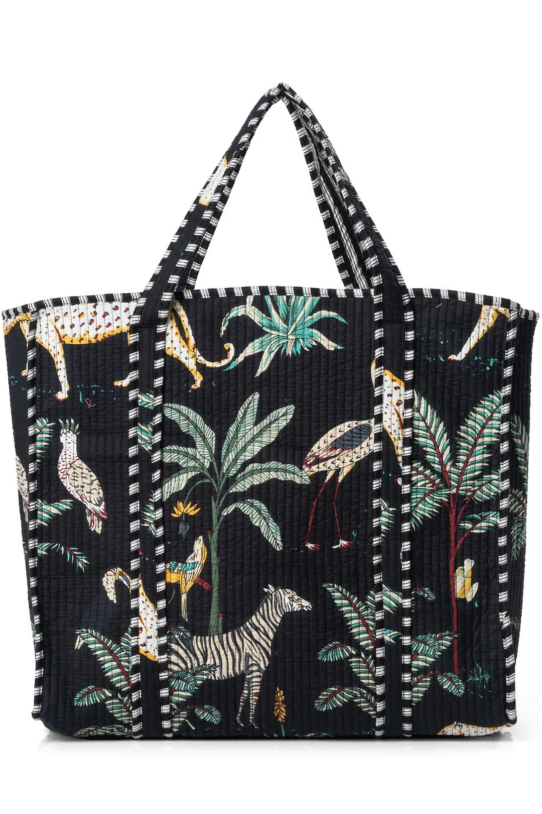 CYC TOTES BAG BLACK JUNGLE COTTON TOTE - CTJP000