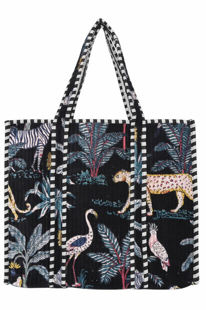 CYC TOTES BAG BLACK JUNGLE VELVET TOTE - VTJP000