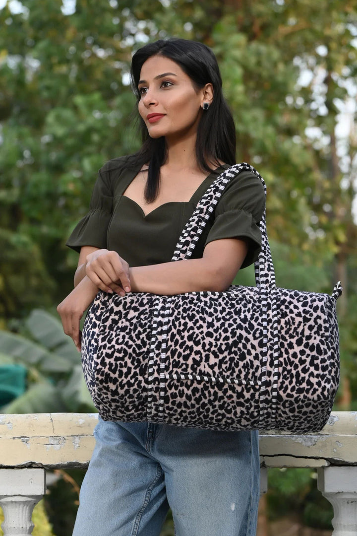CYC TOTES BAG LEOPARD LEOPARD VELVET WEEKENDER - WVLP00