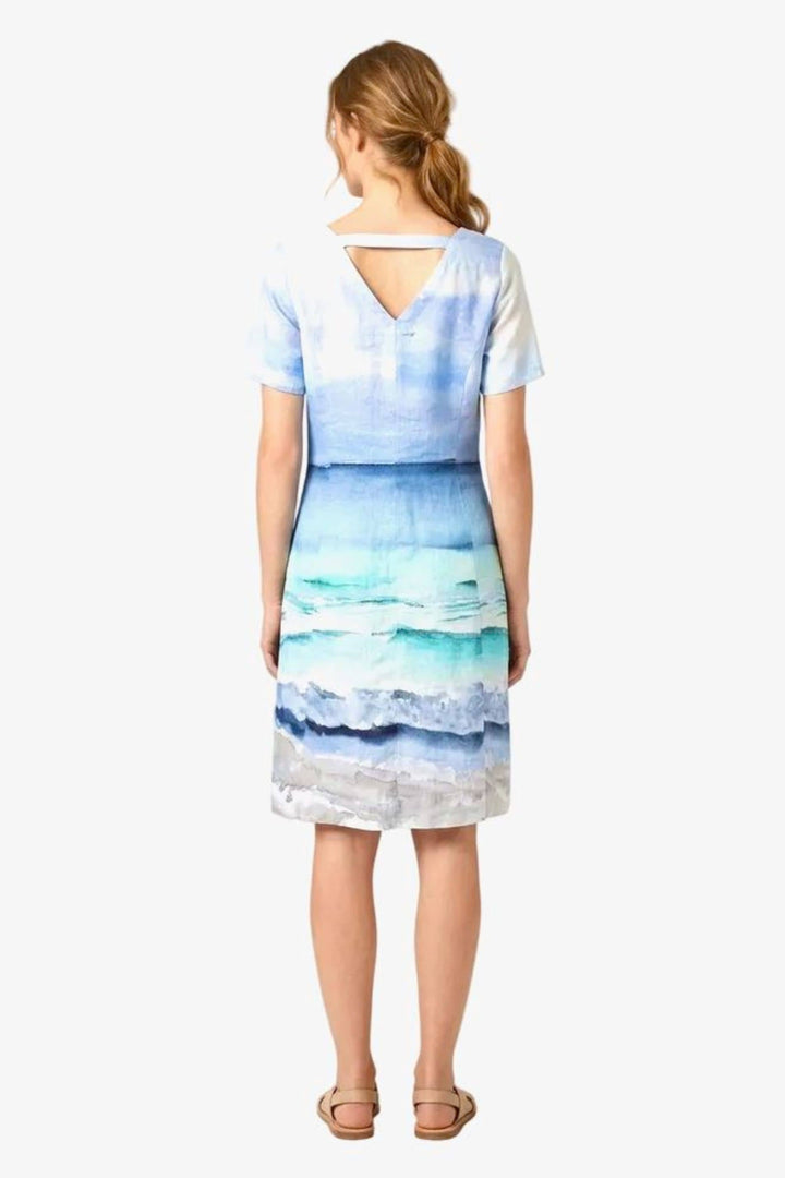 DOLCEZZA DRESS LINEN V-NECK DRESS - 26617