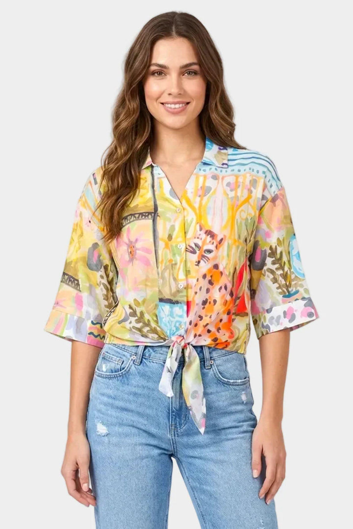 DOLCEZZA SHIRT COLLARED TIE SHIRT - 26851
