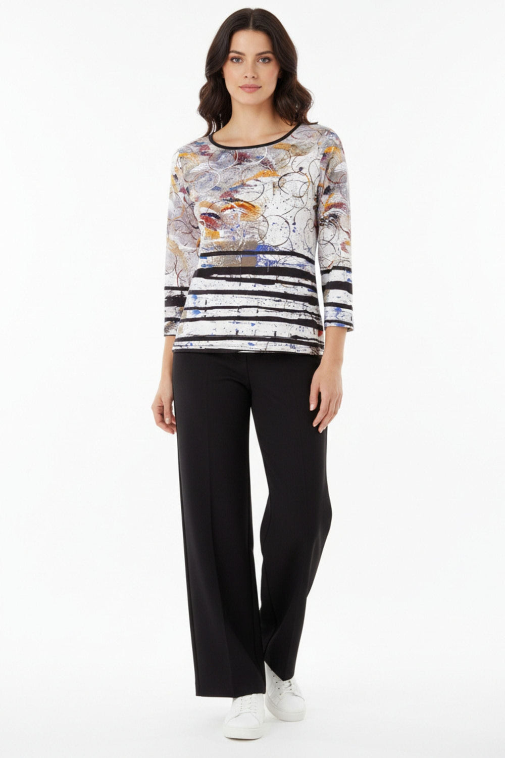 DOLCEZZA TOP 3/4 SLV KNIT PULLOVER - 75650