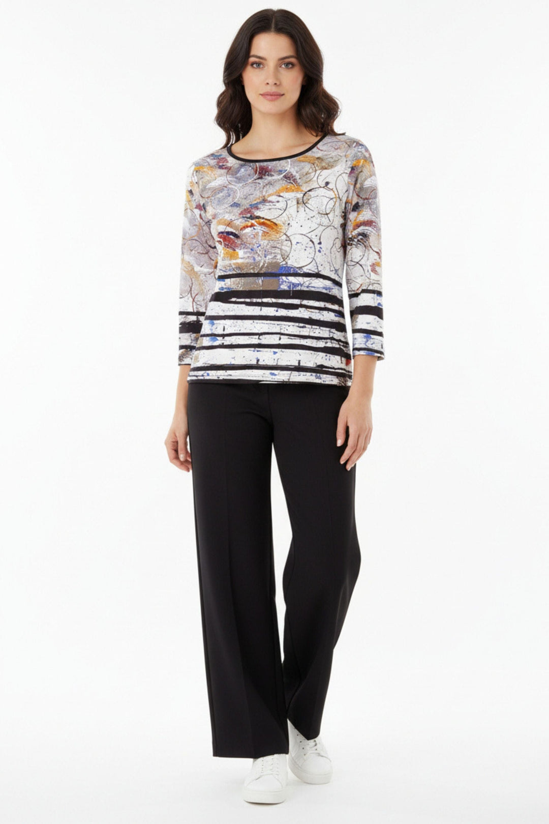 DOLCEZZA TOP 3/4 SLV KNIT PULLOVER - 75650