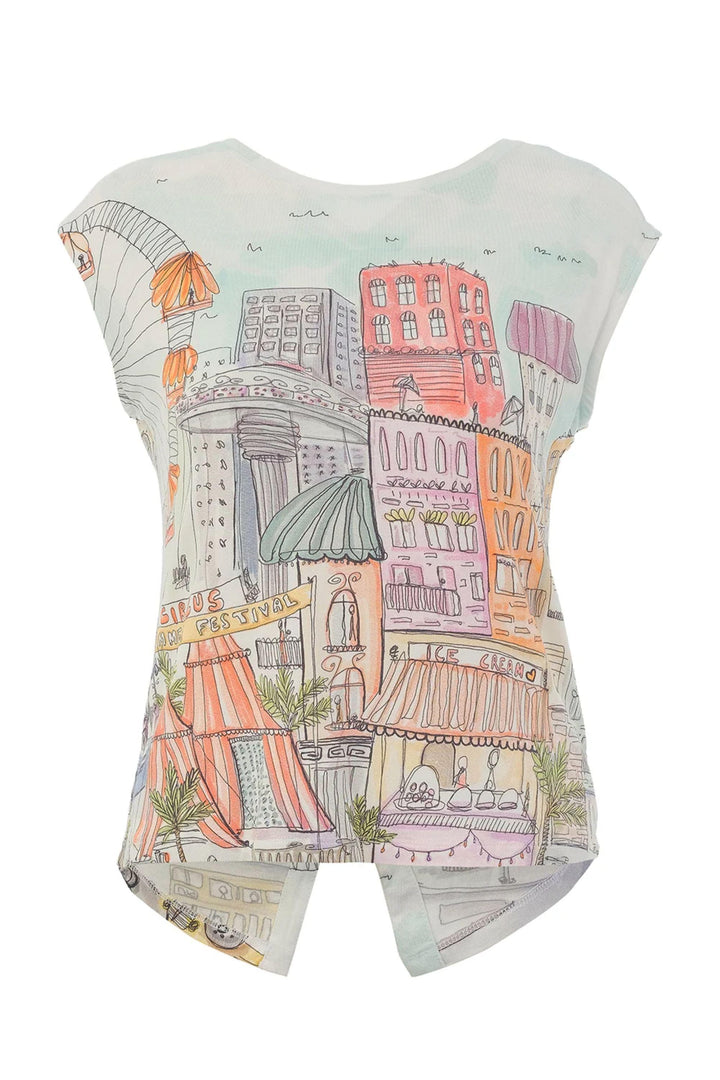 DOLCEZZA TOP CITY PRINT TOP - 26761
